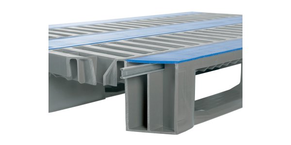 Hygienic pallet 1200 x 800 closed deck 3 runners heavy steel-reinforced - Qph1208hp3rr cdg staalversterker 1 - QPH1208HP3RR-CDGR (445)
